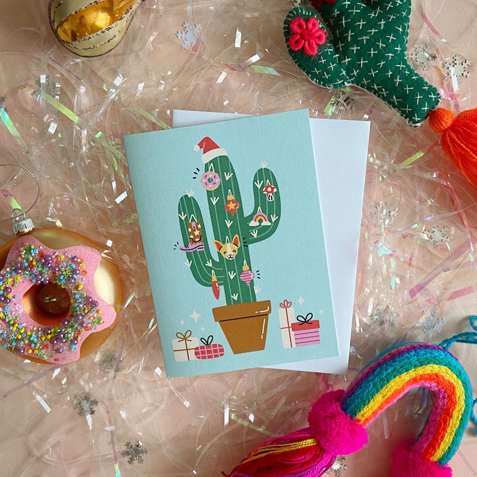 Sous le cactus – Carte de Noël