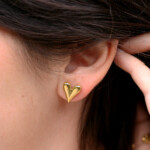 Clous d'oreilles - Coeur doré