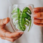 Verre double paroi avec Monstera