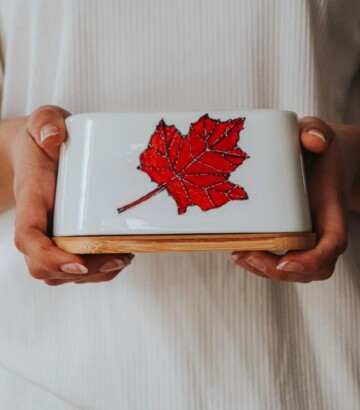 Beurrier avec feuille d’érable