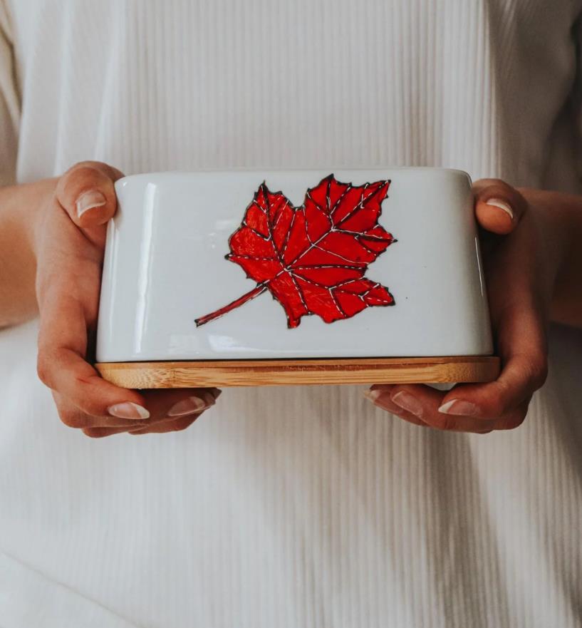 Beurrier avec feuille d’érable