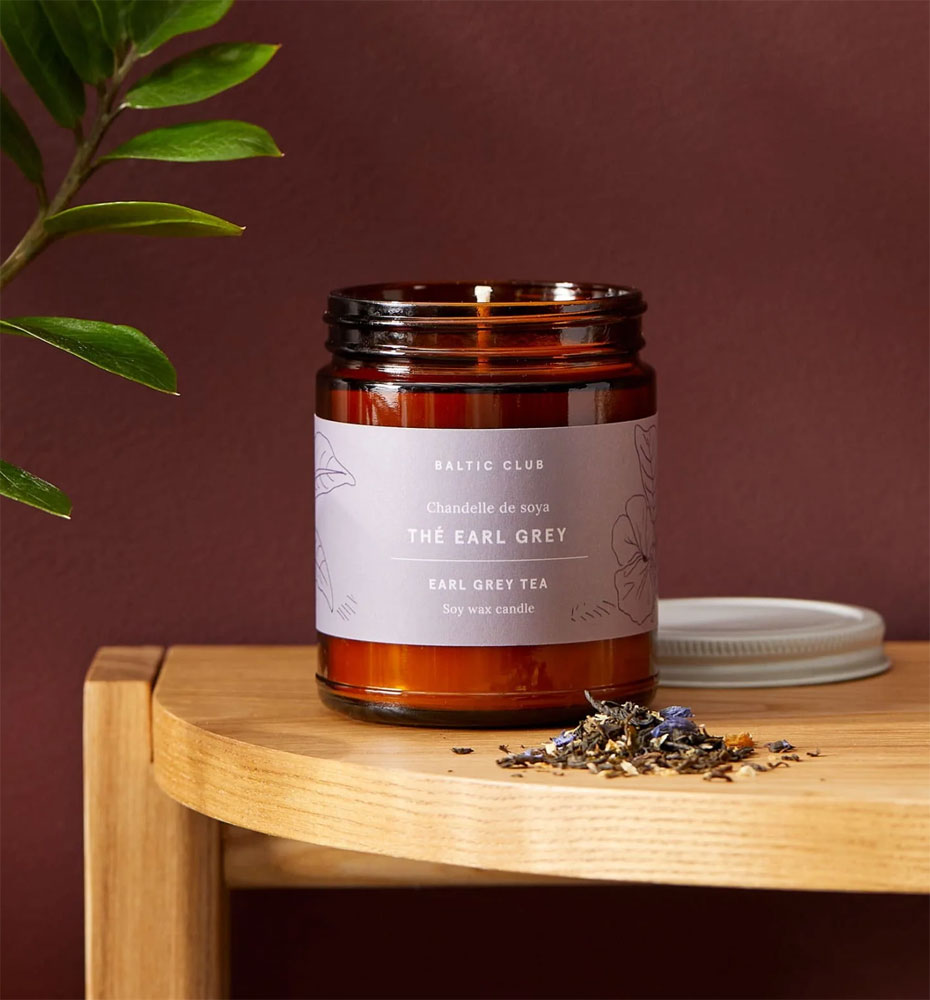Bougie de soya – Thé Earl Grey