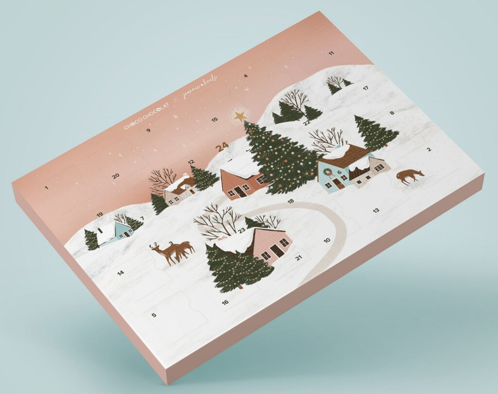 Calendrier de l'Avent québécois avec chocolat