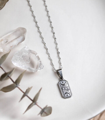 Collier tarot argent