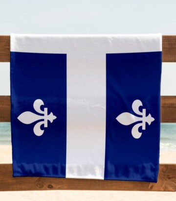 Serviette en microfibre – Drapeau du Québec