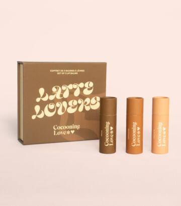 Coffret de baumes à lèvres – Café latté