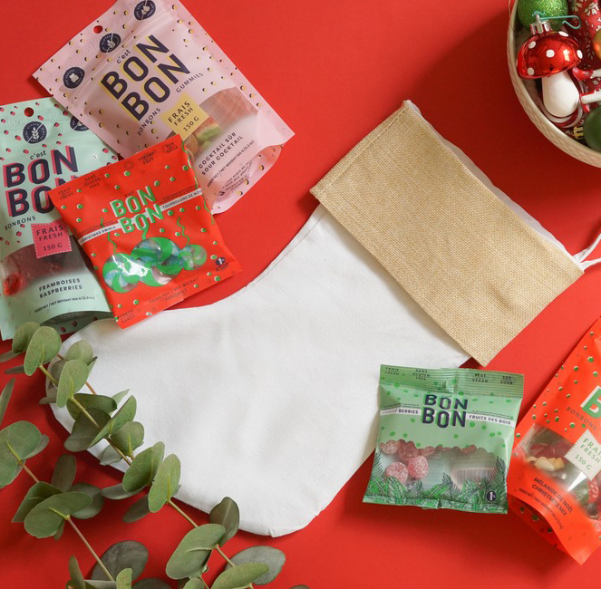 Bas de Noël avec bonbons