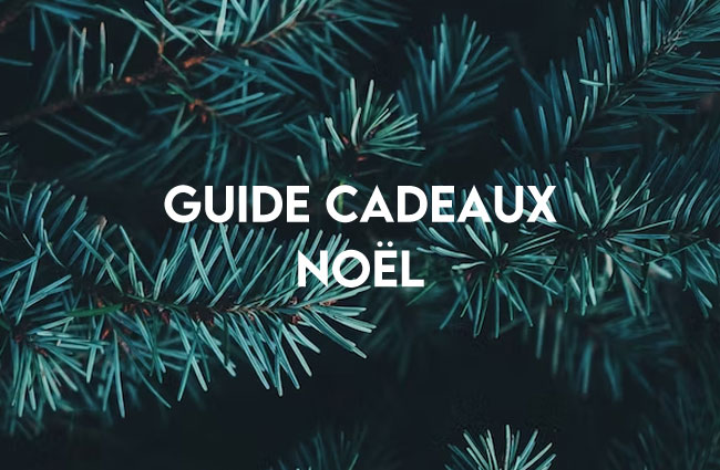 Cadeaux de Noël disponibles dans notre guide cadeaux de Noël