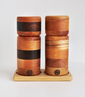 Duo moulin à poivre & moulin à sel en bois