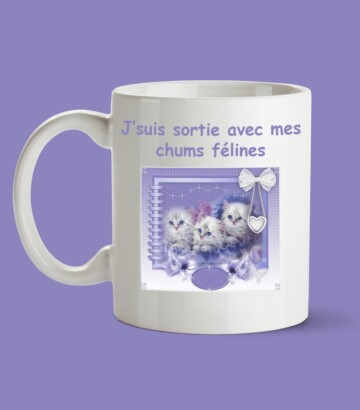 Tasse – J’suis sortie avec mes chums félines