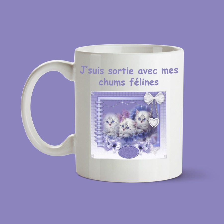 Tasse – J’suis sortie avec mes chums félines