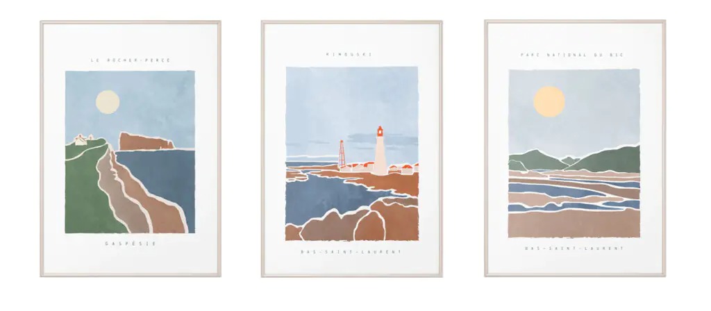 affiches de régions touristiques du Québec