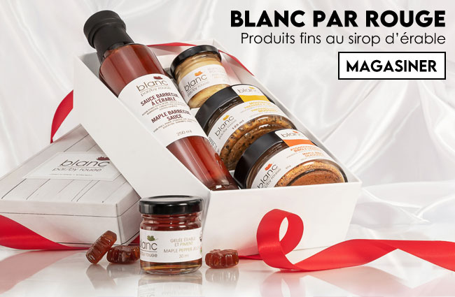 Produits à l'érable du Québec Blanc par rouge
