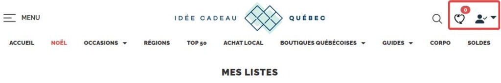 Vous êtes maintenant connecté à vos listes de cadeaux