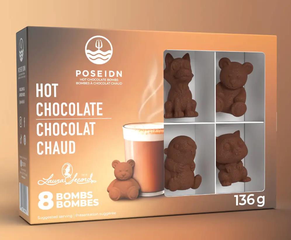 Coffret de bombes de chocolat chaud 3D à offrir lors d'un échange de cadeaux de Noël