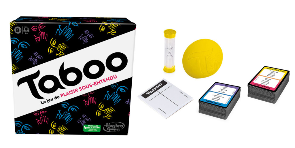 Jeu Taboo classique, jeu de mots à deviner, jeu de groupe pour ados et  adultes, jeu de société pour 4 joueurs et plus - Édition française