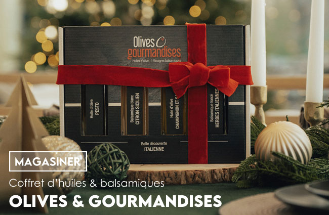 Huiles d'olive et vinaigres à offrir en cadeau