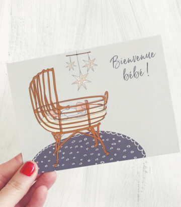 Carte de voeux pour shower de bébé
