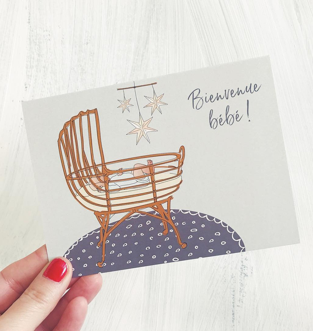 Carte de voeux pour shower de bébé