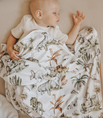 Couverture avec dinosaures pour bébé
