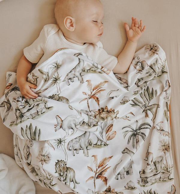 Couverture avec dinosaures pour bébé