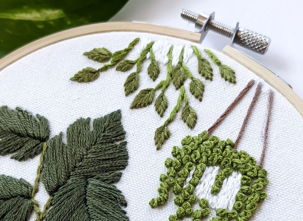 Kit broderie de plantes d'intérieur