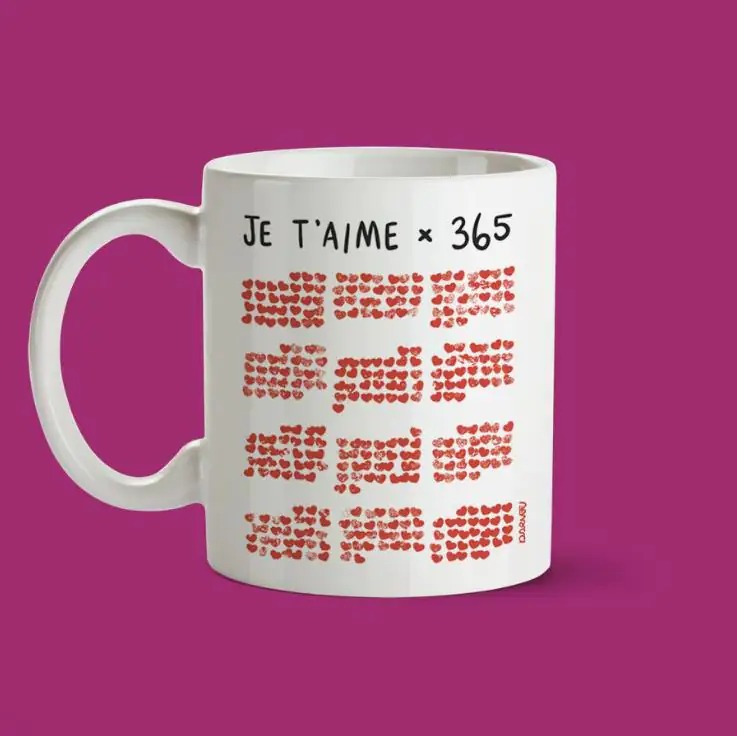 Tasse je t'aime de Saint-Valentin pour femme