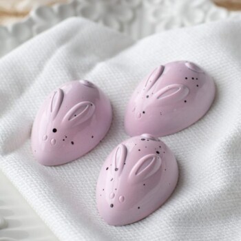 Trio de lapins de Pâques – Ganache à la framboise