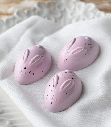 Trio de lapins de Pâques – Ganache à la framboise