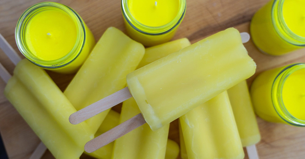 Chandelle au popsicle à la banane