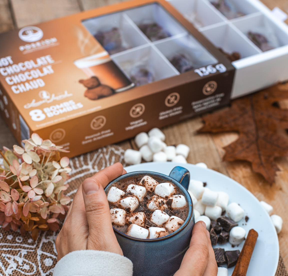 Boîte de chocolats chauds