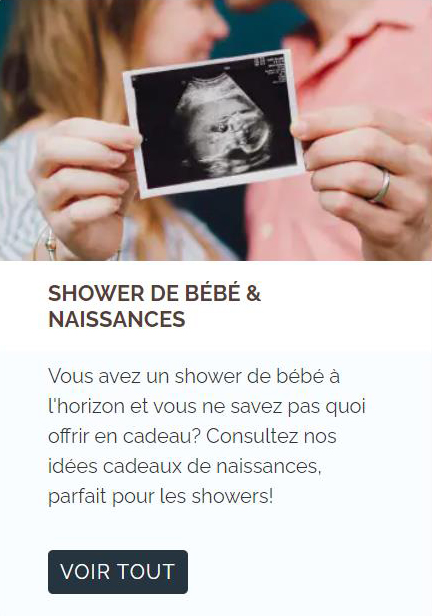 Idées cadeaux pour shower de bébé et naissance