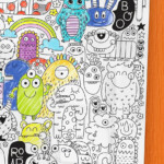 Coloriage géant - Les Monstres