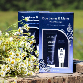 Duo aux bleuets pour lèvres et mains