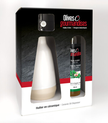 Duo – Huilier et bouteille d’huile d’olive