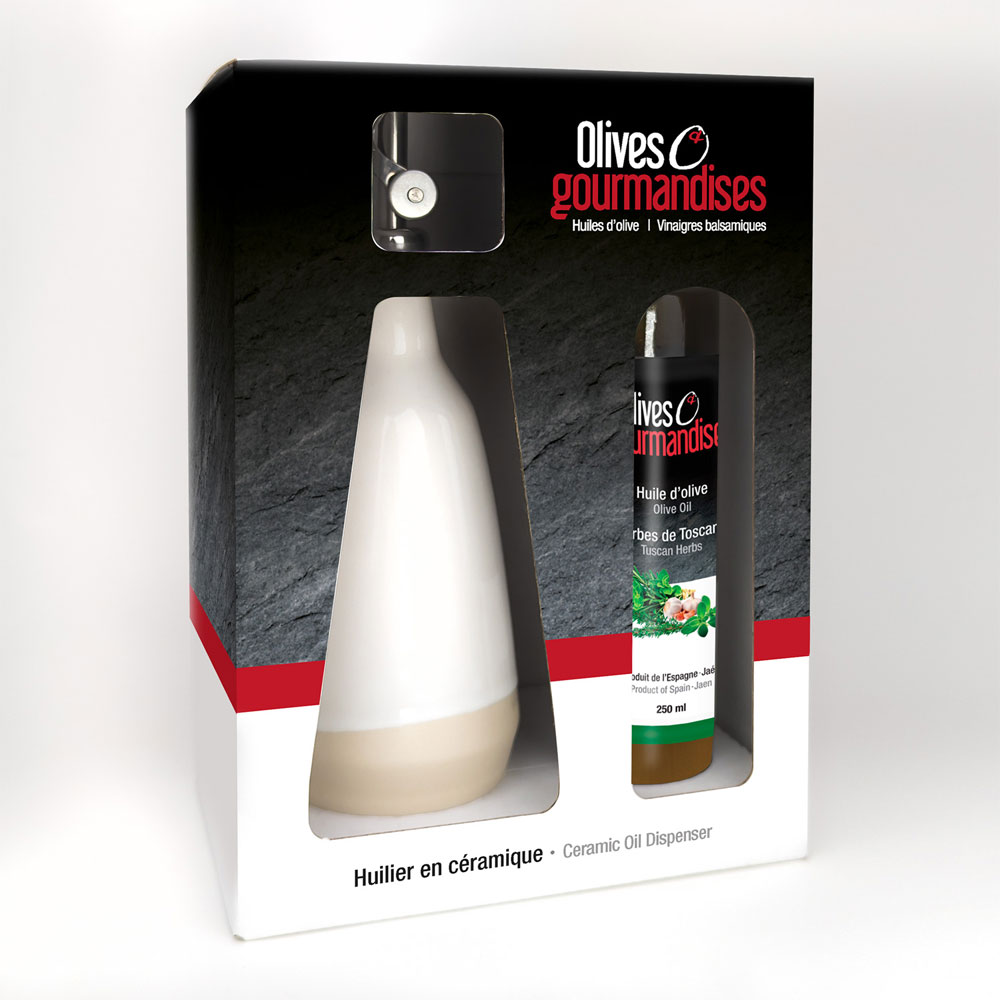 Duo – Huilier et bouteille d’huile d’olive