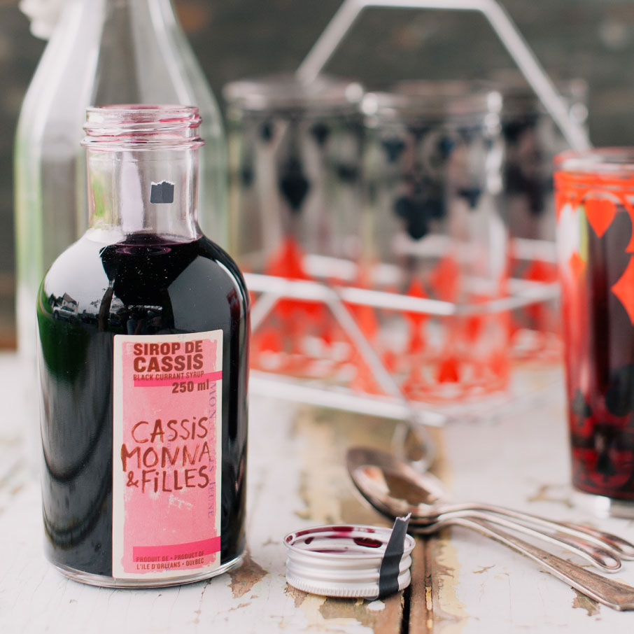 Sirop de cassis pour cocktails & desserts