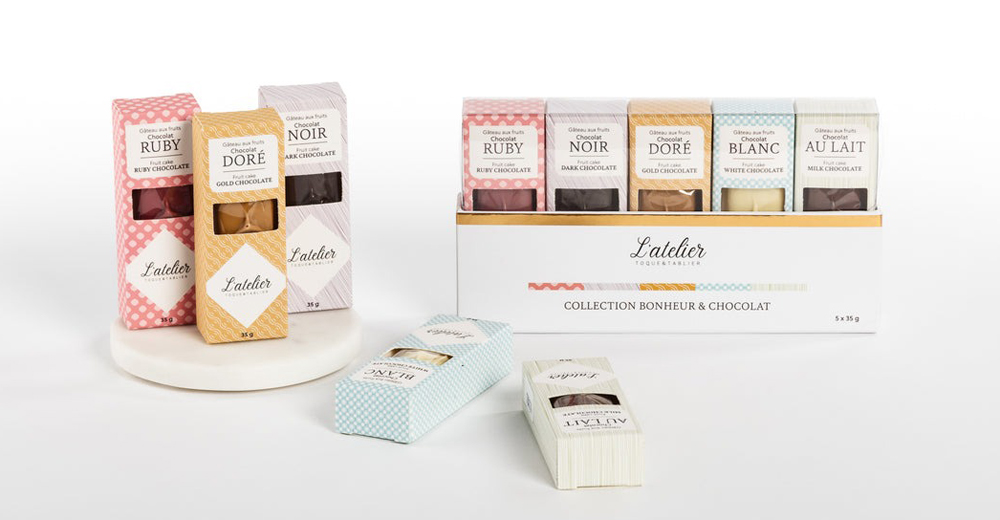 Gâteaux aux fruits enrobés de chocolat