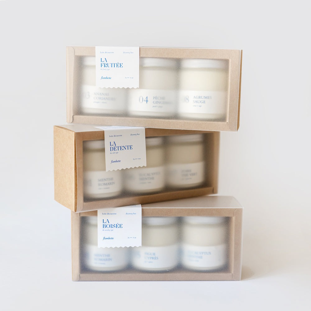 Trio de bougies – 3 thèmes au choix