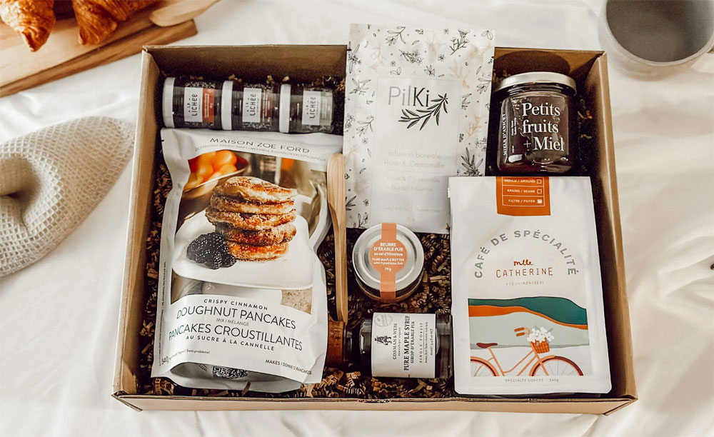 Boîte brunch suprême à offrir en cadeau pour les amateurs de déjeuner