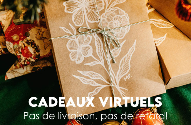 Cadeaux virtuels à offrir à une femme (comme une carte-cadeau ou un forfait)
