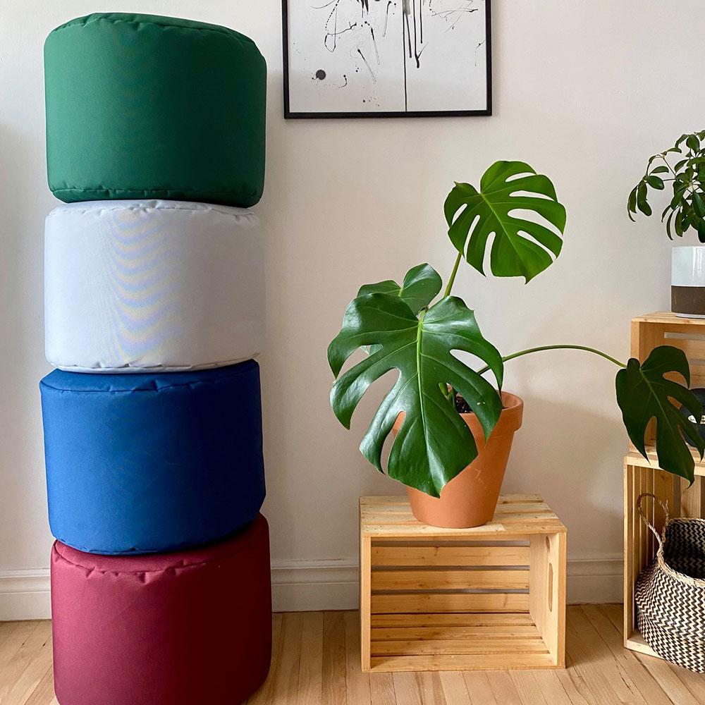 Pouf rond québécois