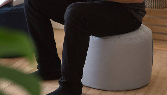 pouf rond québécois