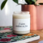 Bougie avec message personnalisé