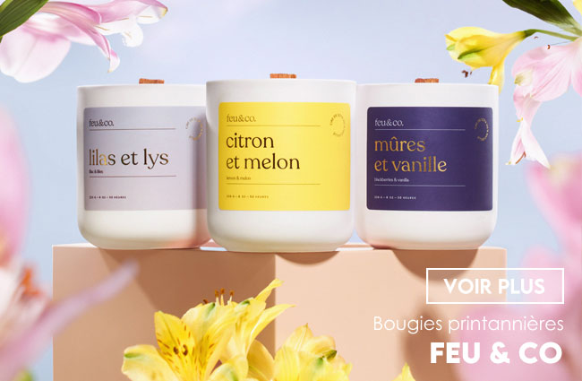 Bougies à la cire de soya Feu & Co