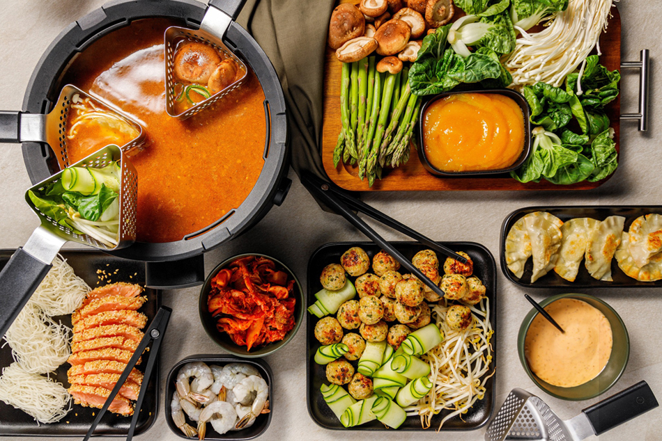 Fondussimo et son ensemble à fondue Evolution 3-en-1 pour 6 personnes