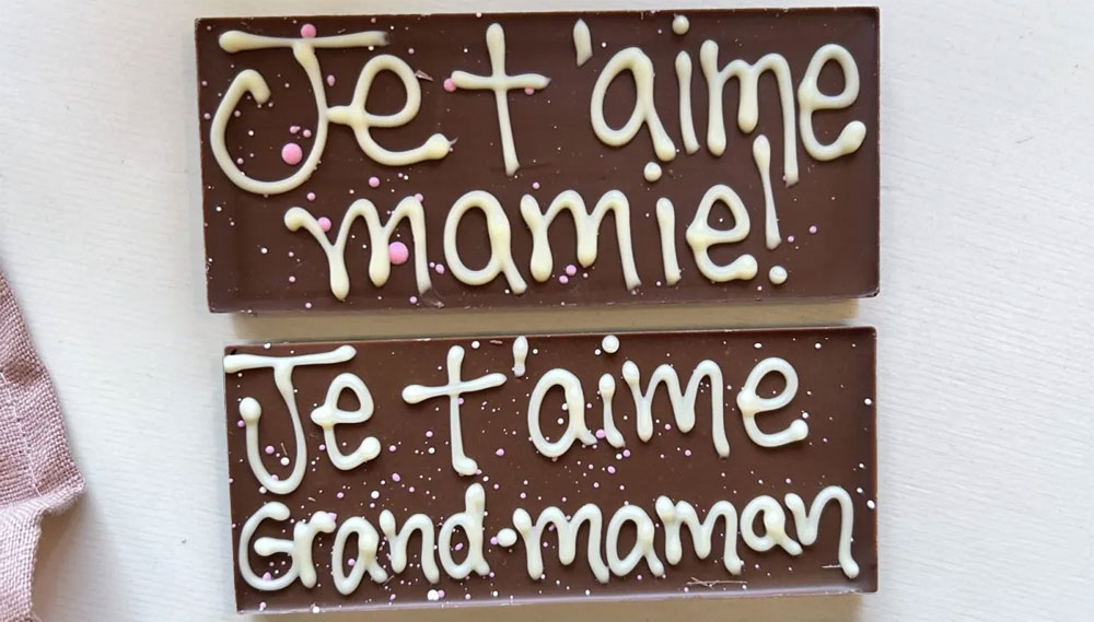 Barre de chocolat grand-maman ou mamie à lui offrir en cadeau
