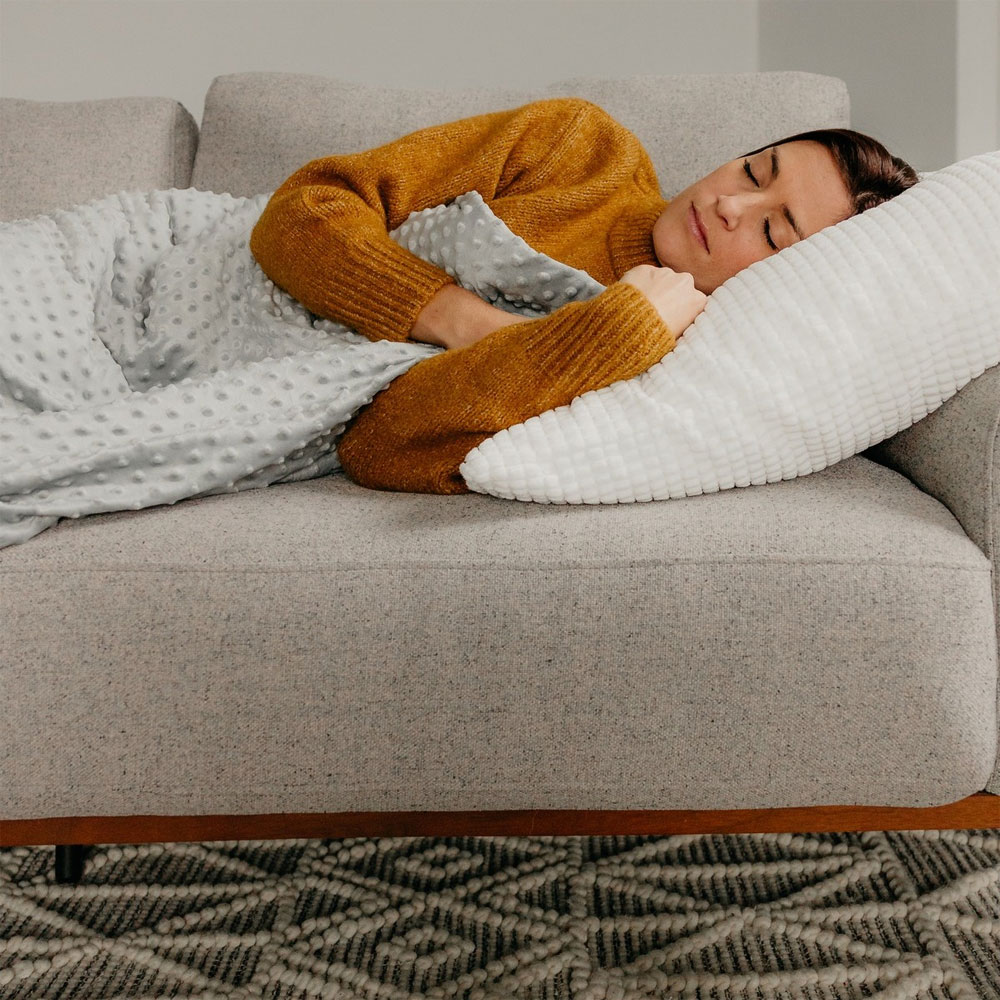 Couverture lourde lestée à offrir en cadeau à une personne en deuil