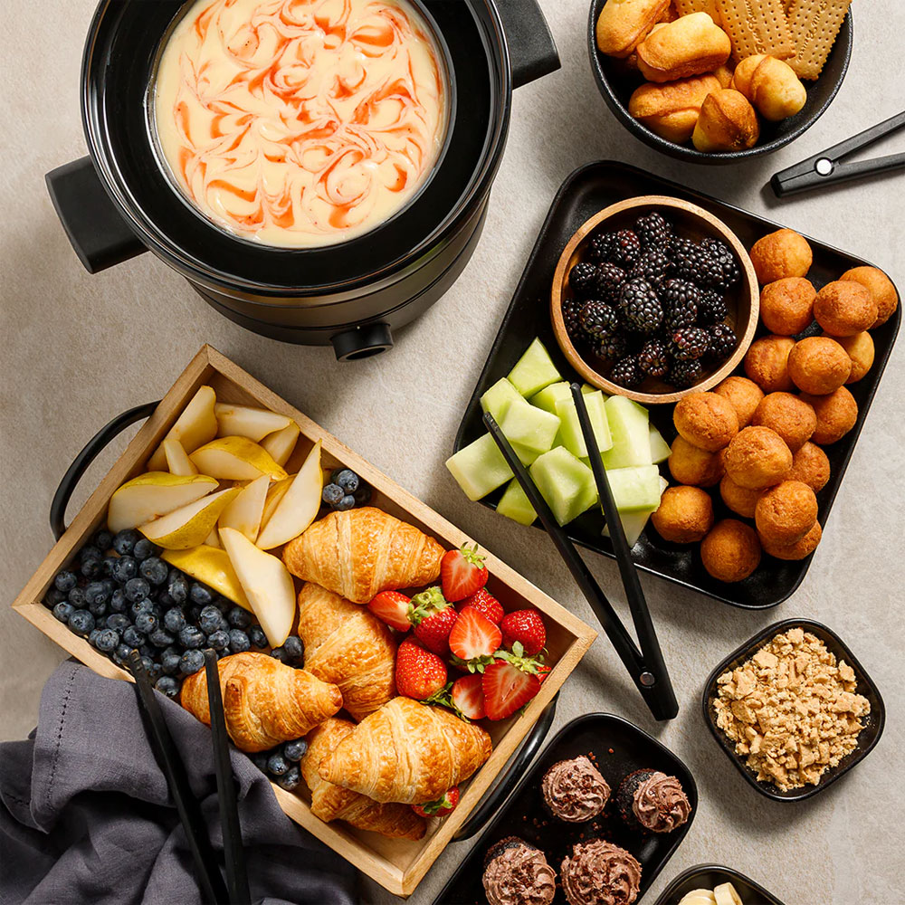 Recette de fondue dessert au gâteau au fromage