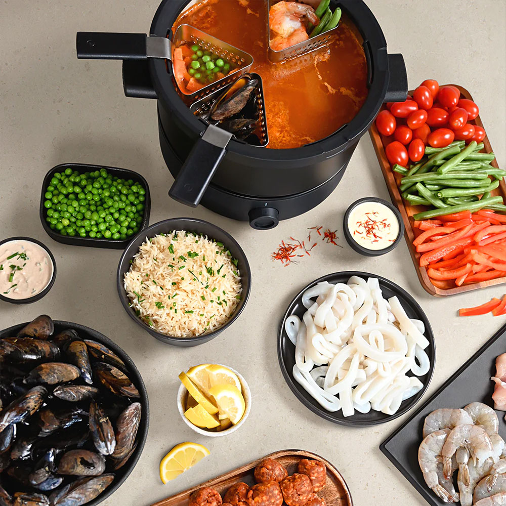 Recette de fondue du monde à la paëlla espagnole de Fondussimo
